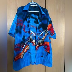 Vintage Anime Button-Up Shirt